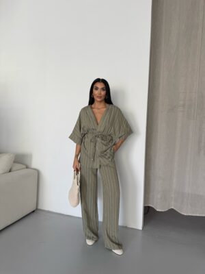 Lisbon Ease Striped Co-ord Szett